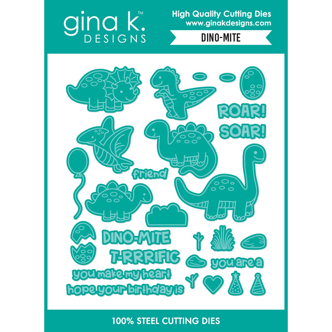 Gina K Designs Dino-Mite Dies die0790