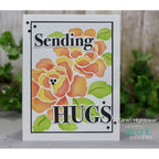 Gina K Designs Double Peony Layering Stencils gkdst92 hugs