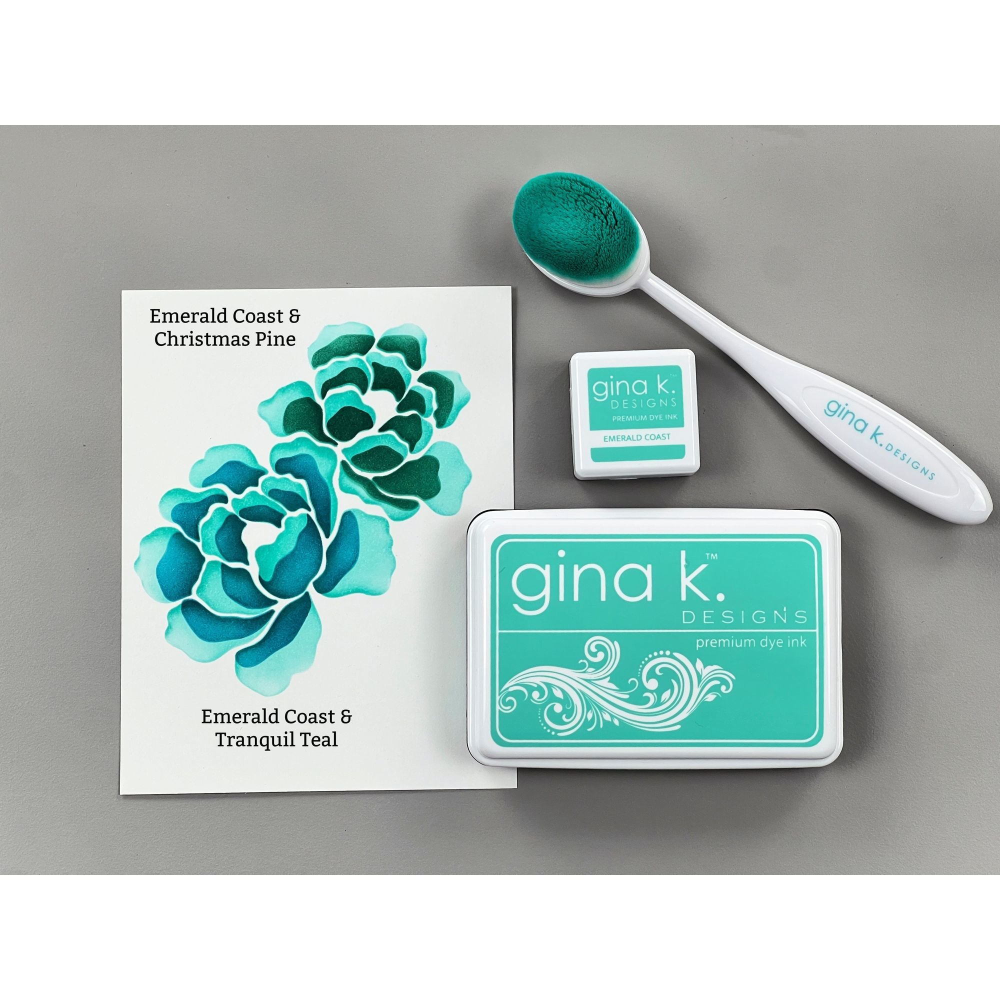 Gina K Designs Emerald Coast Blending Trio Ink Pad Bundle sample