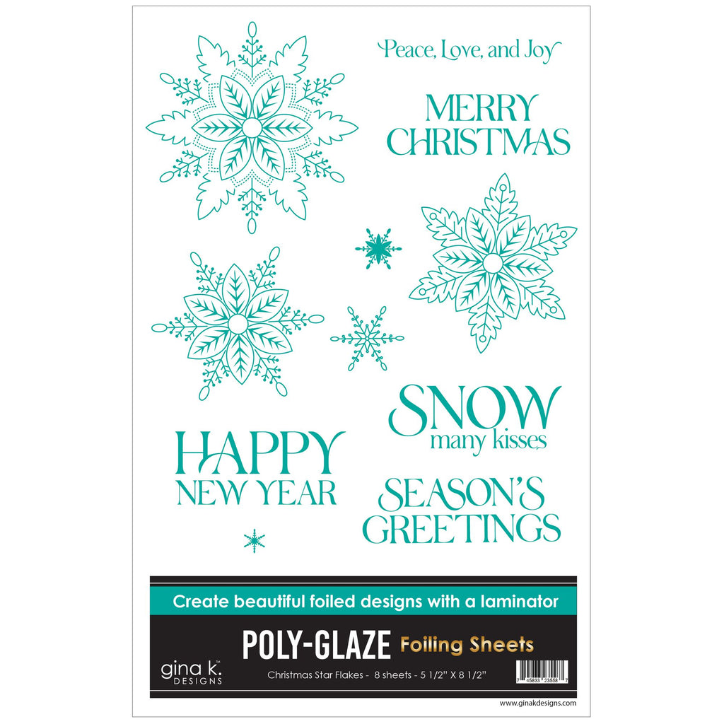 Gina K Designs Exclusive Limited Edition Christmas Star Flakes Poly-Glaze pgcsf