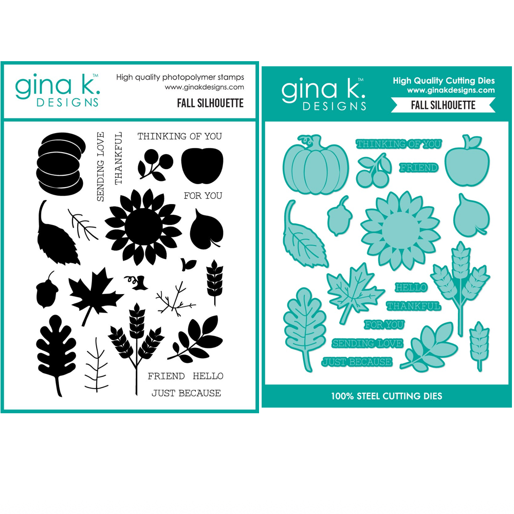 Gina K Designs Fall Silhouette Stamps and Dies