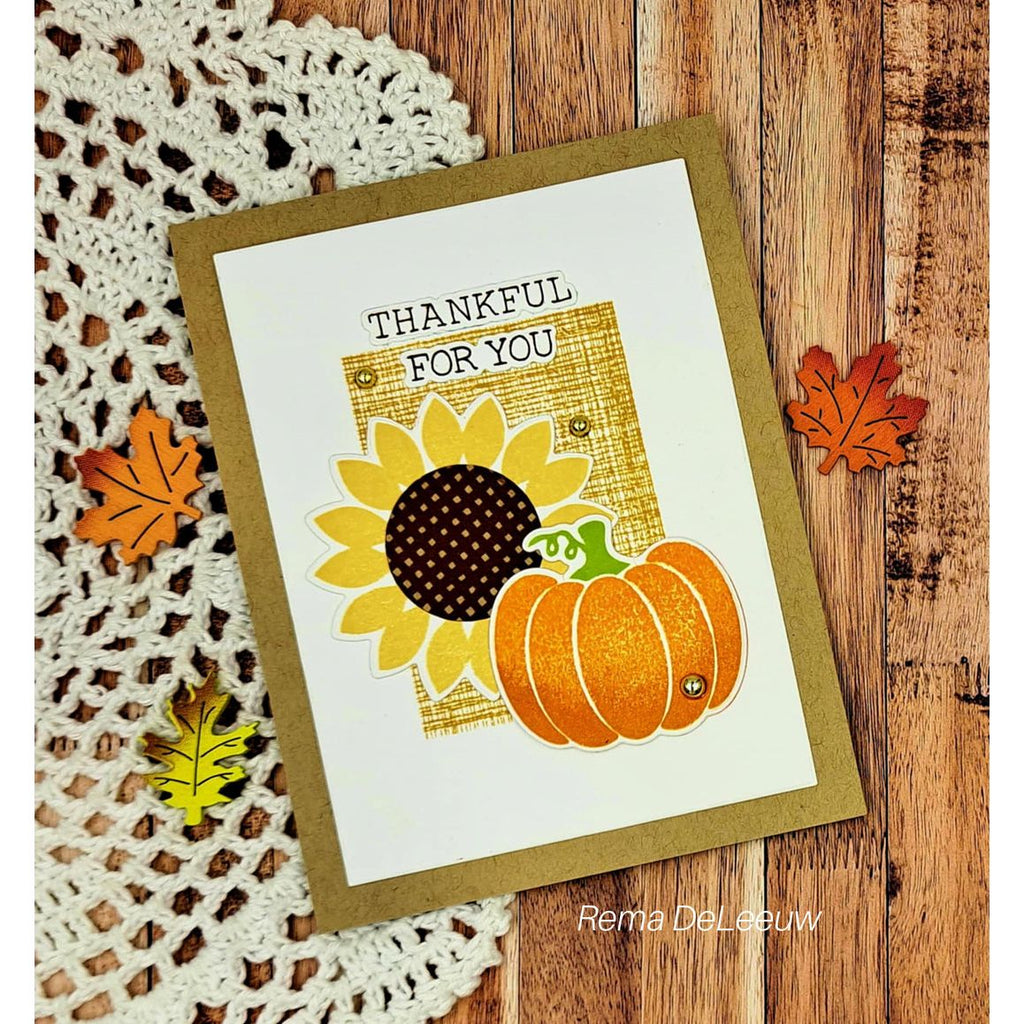 Gina K Designs Fall Silhouette Stamps and Dies thankful