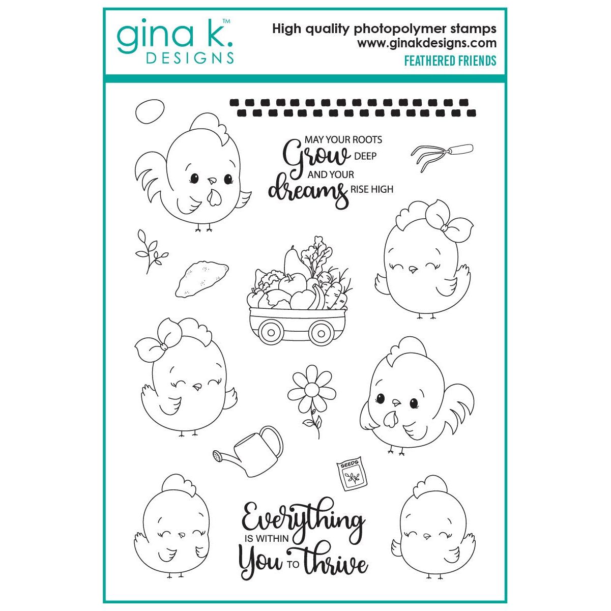 Gina K Designs Feathered Friends Stamps dg12