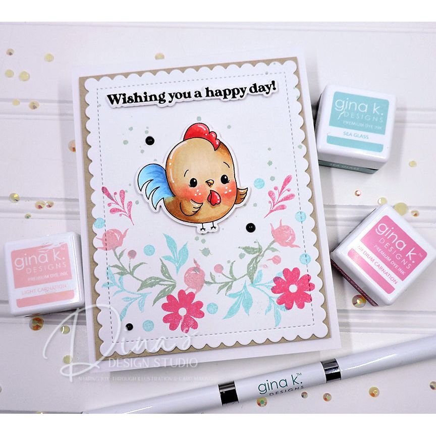 Gina K Designs Feathered Friends Stamps dg12 happy day