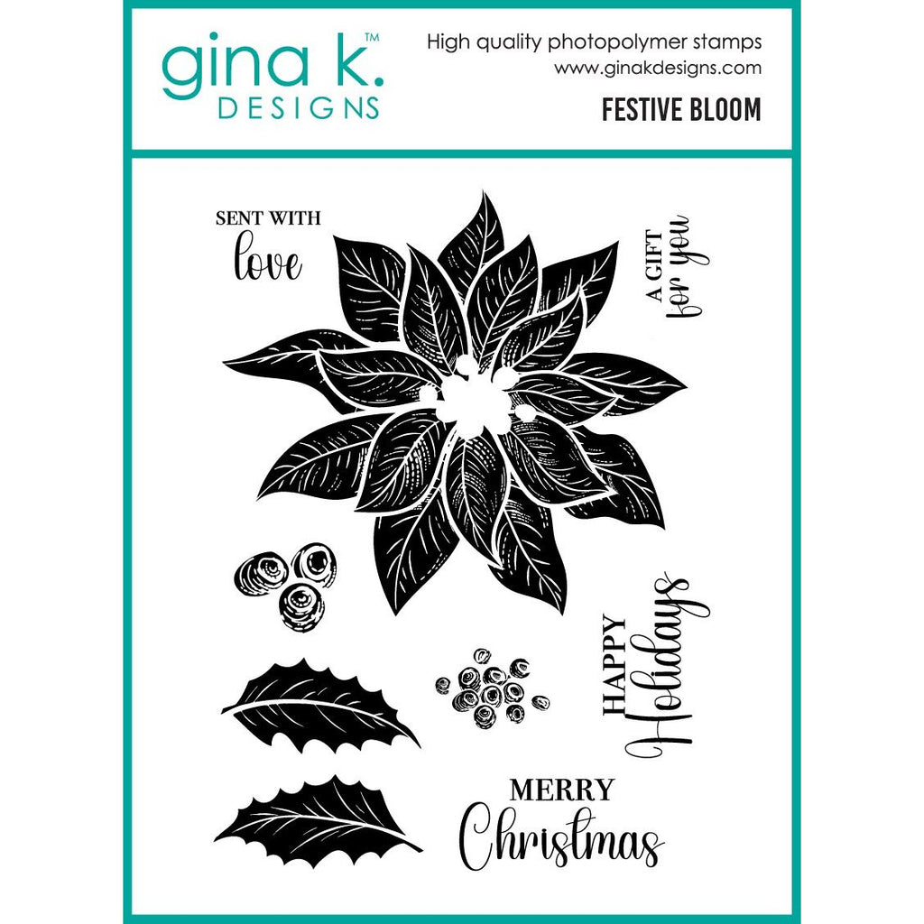 Gina K Designs Festive Bloom Stamps gkd359