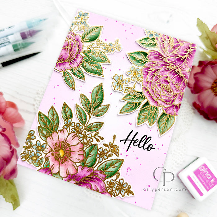 Gina K Designs Floral Delight Dies die0752 pink flowers