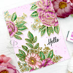 Gina K Designs Floral Delight Stamps as55 hello card | color-code:ALT01