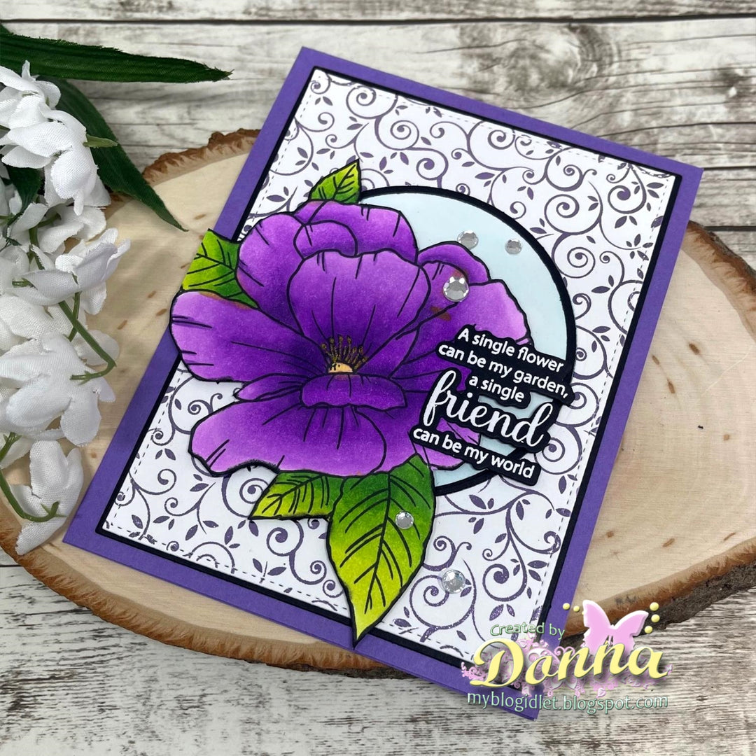 Gina K Designs Flowering Friendship Stamps and Dies Bundle asdie0478 friend