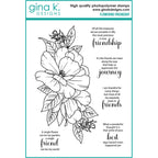 Gina K Designs Flowering Friendship Stamps and Dies Bundle asdie0478 stamps only