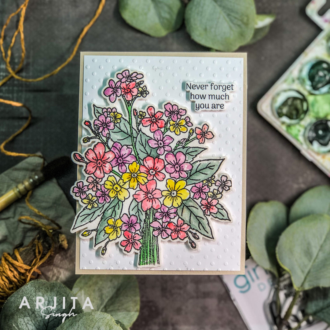 Gina K Designs Forget-Me-Nots Never Forget How Much You Are Card