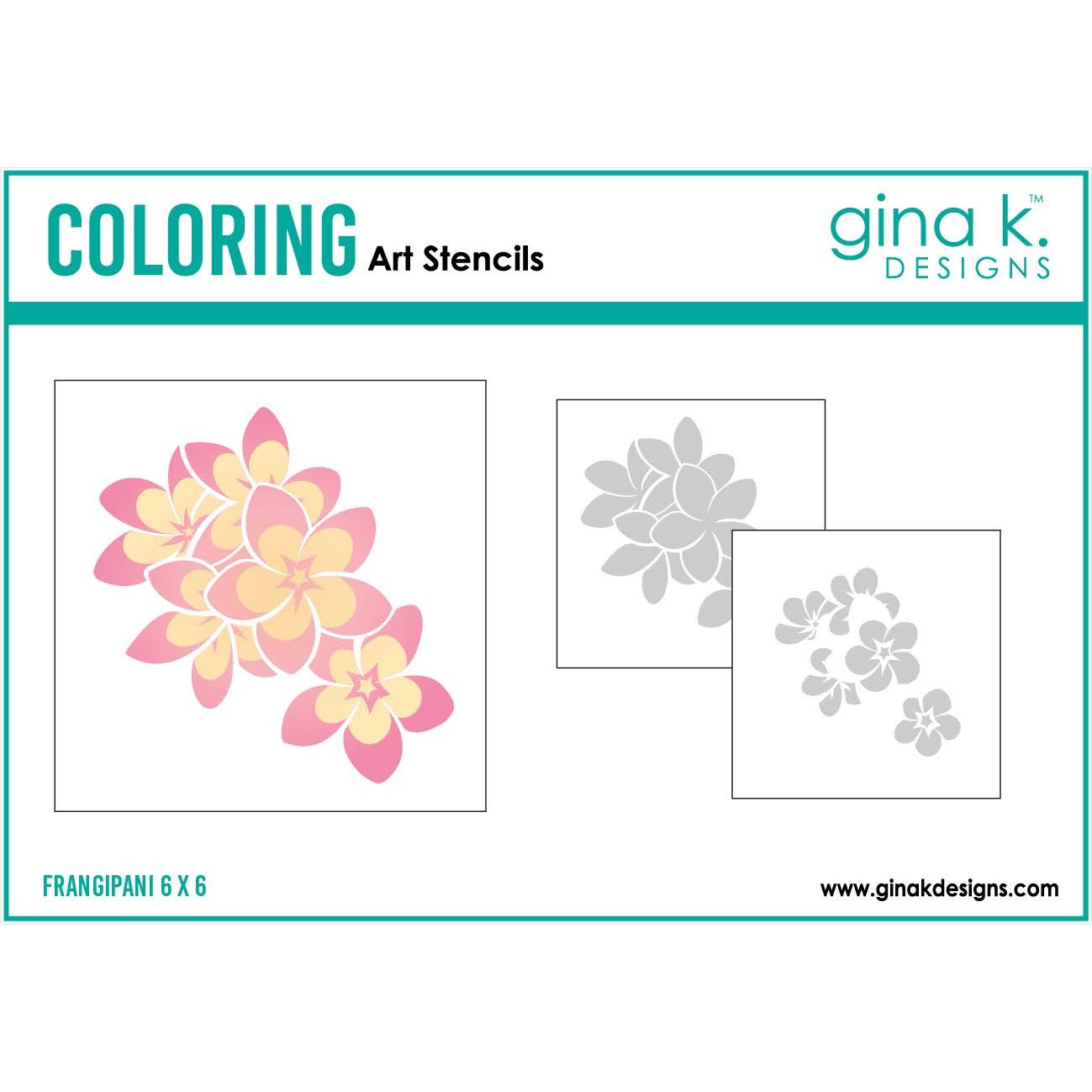 Gina K Designs Frangipani Layering Stencils gkdst106