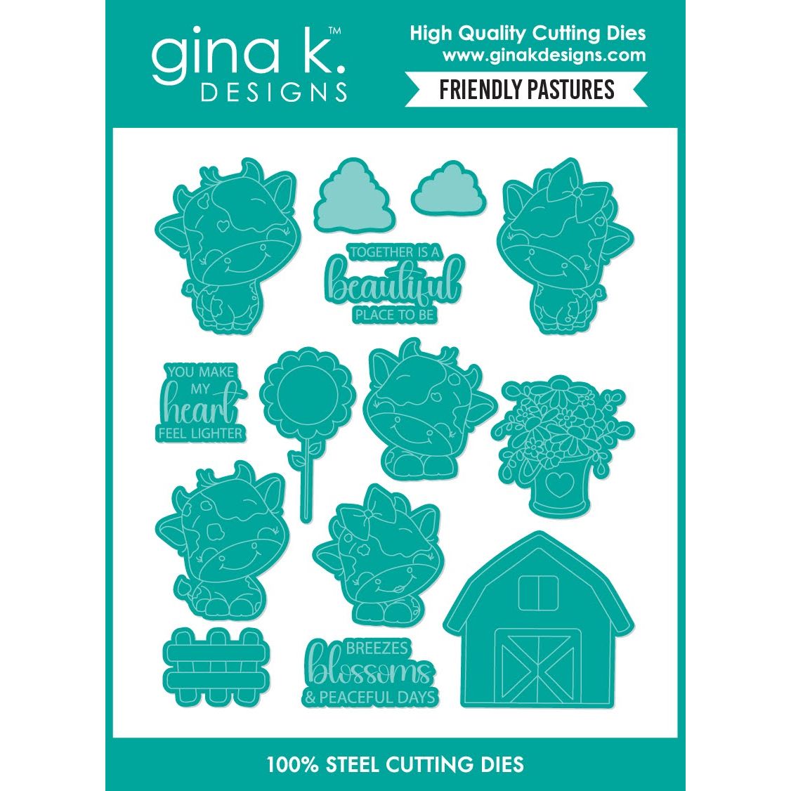 Gina K Designs Friendly Pastures Coordinating Dies die0678