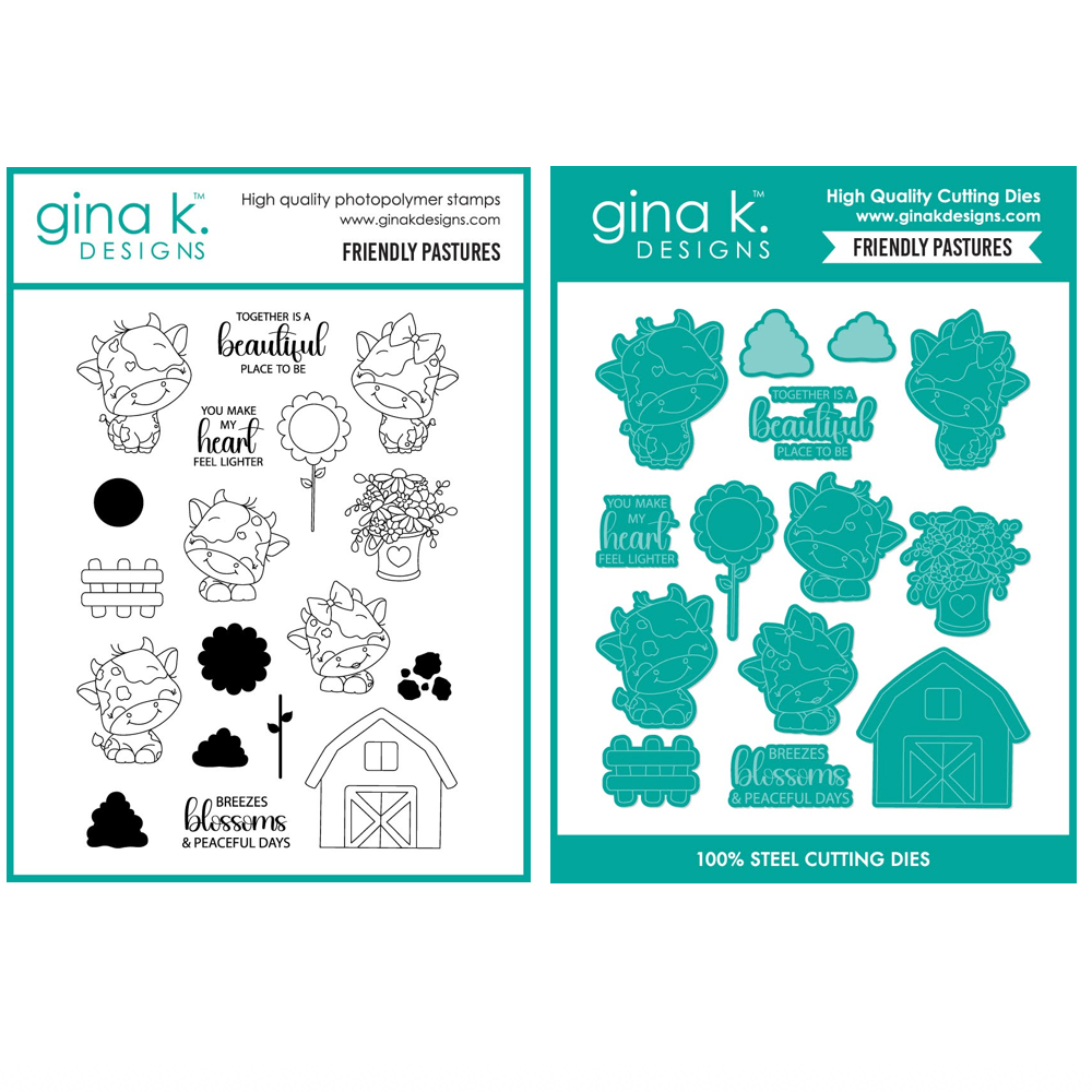 Gina K Designs Friendly Pastures Stamps and Dies