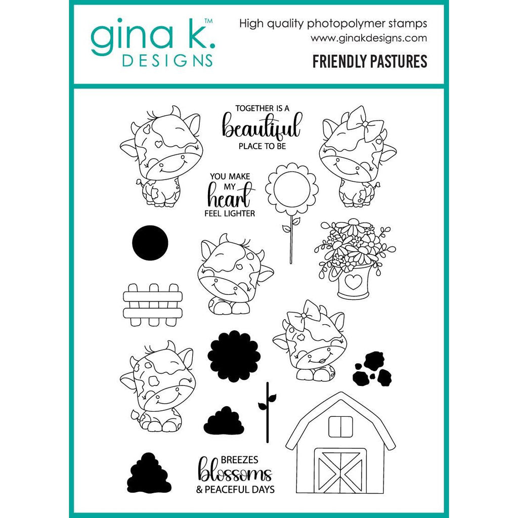 Gina K Designs Friendly Pastures Stamps dg15
