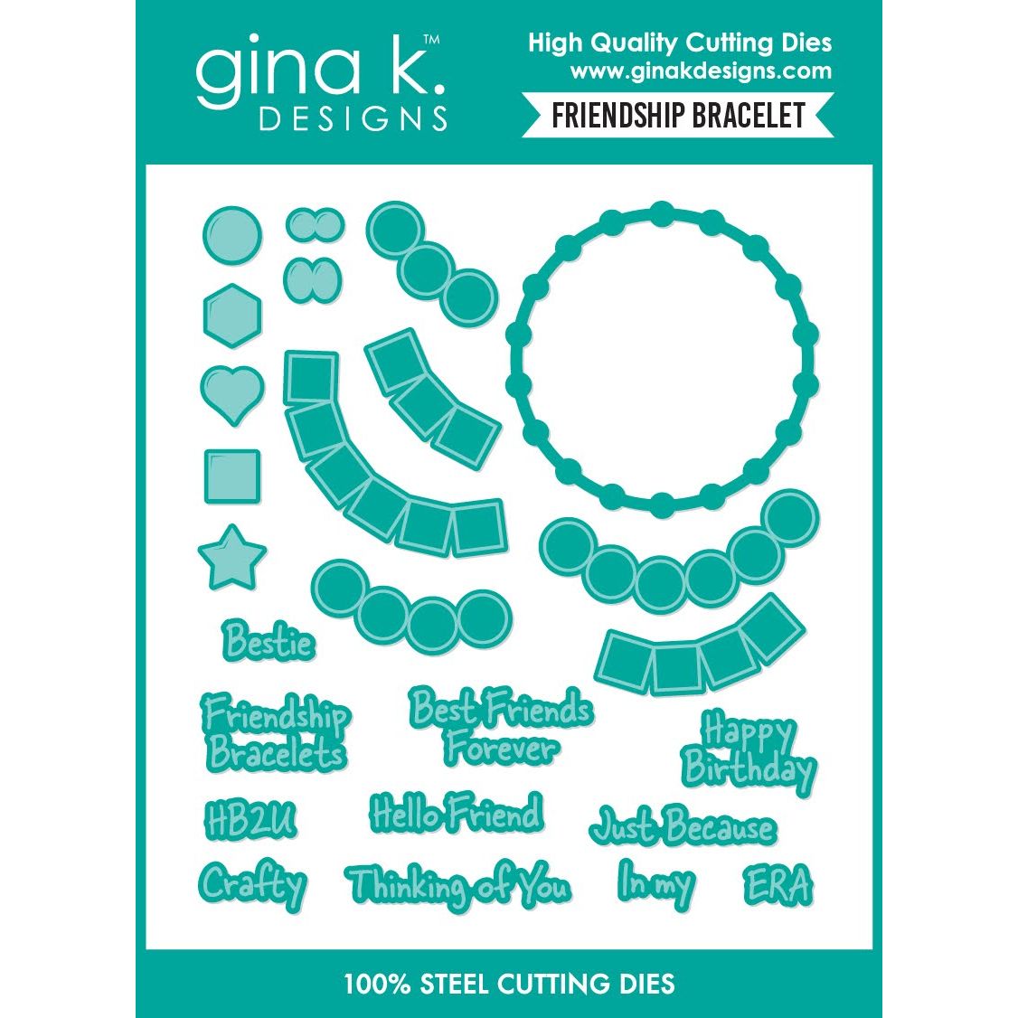 Gina K Designs Friendship Bracelet Dies die0803