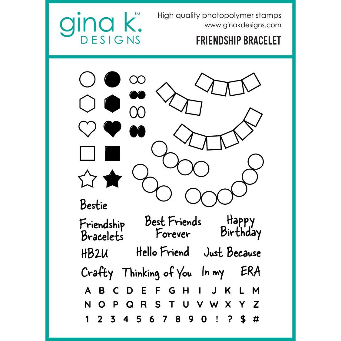 Gina K Designs Friendship Bracelet Stamps bs89