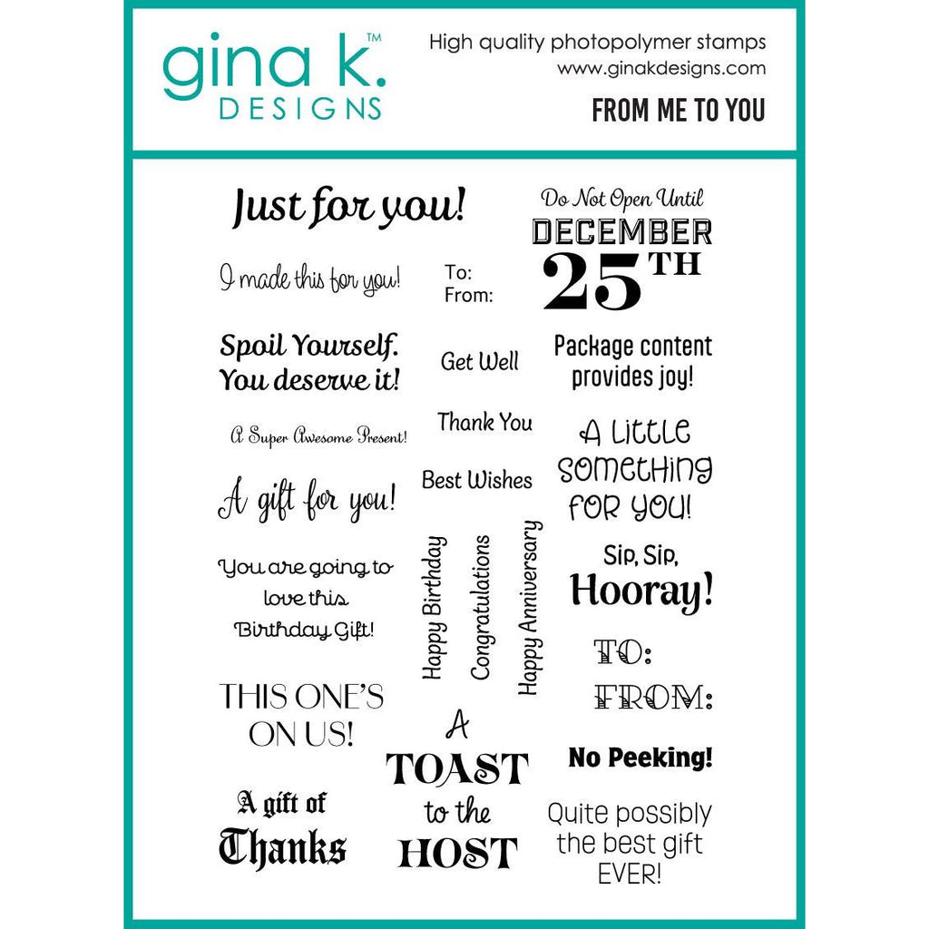 Gina K Designs From Me to You Stamps dw40