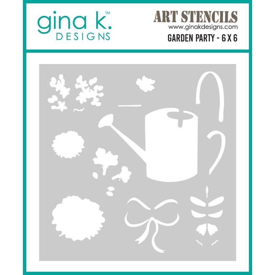 Gina K Designs Garden Party Stencil lhgkdst129