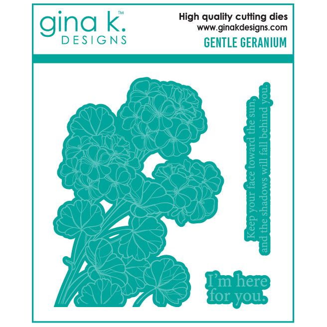 Gina K Designs Gentle Geranium Coordinating Dies die0543