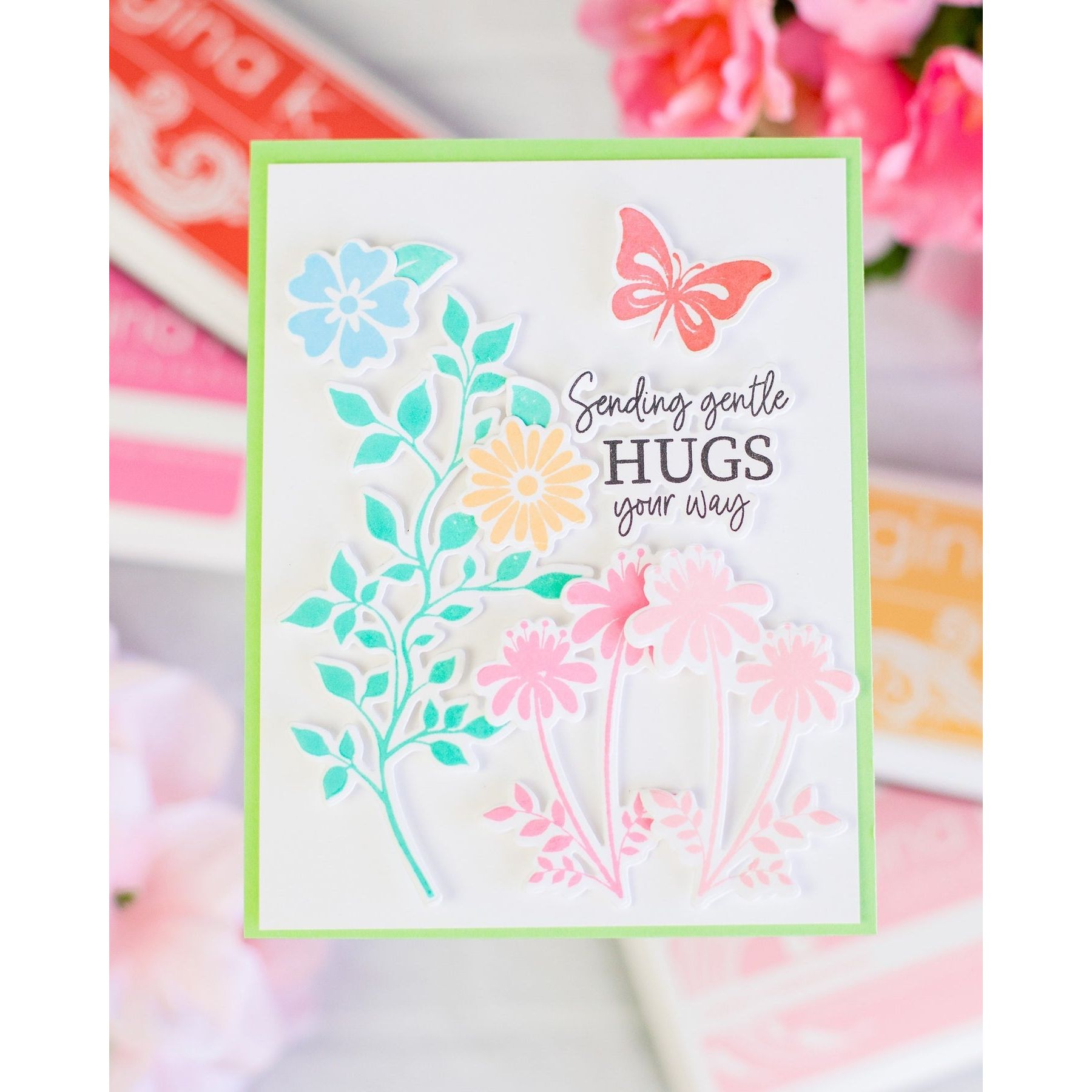 Gina K Designs Gentle Silhouettes Stamps gkd284 hugs
