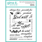 Gina K Designs God Will Stamps mm149