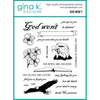 Gina K Designs God Won't Stamps mm152