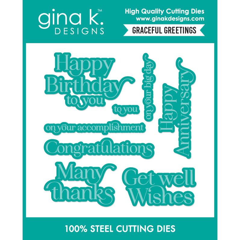 Gina K Designs Graceful Greetings Coordinating Dies gkdie0522