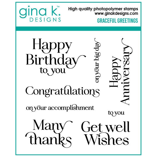 Gina K Designs Graceful Greetings Stamps