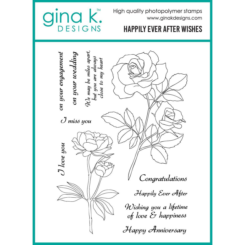 Gina K Designs Happily Ever After Wishes Stamps hs72
