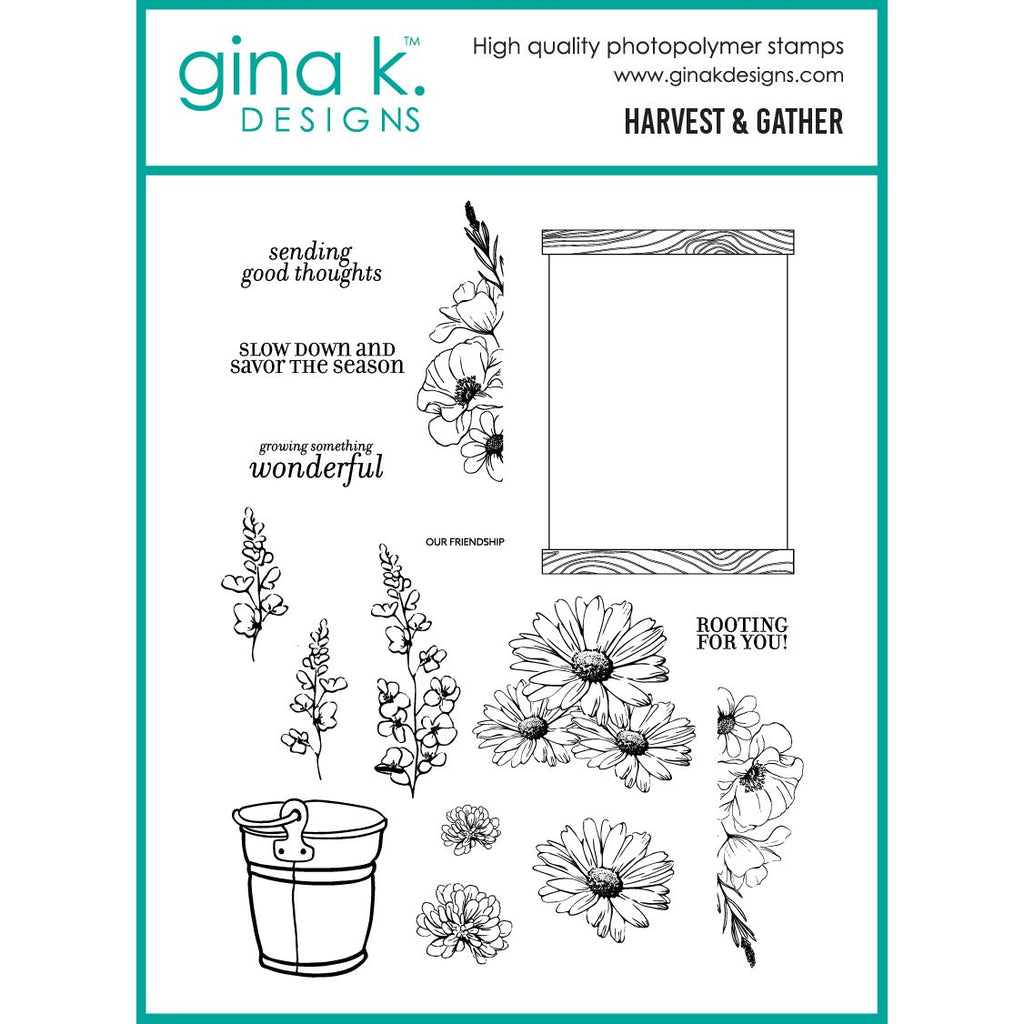 Gina K Designs Harvest and Gather Stamps lh70