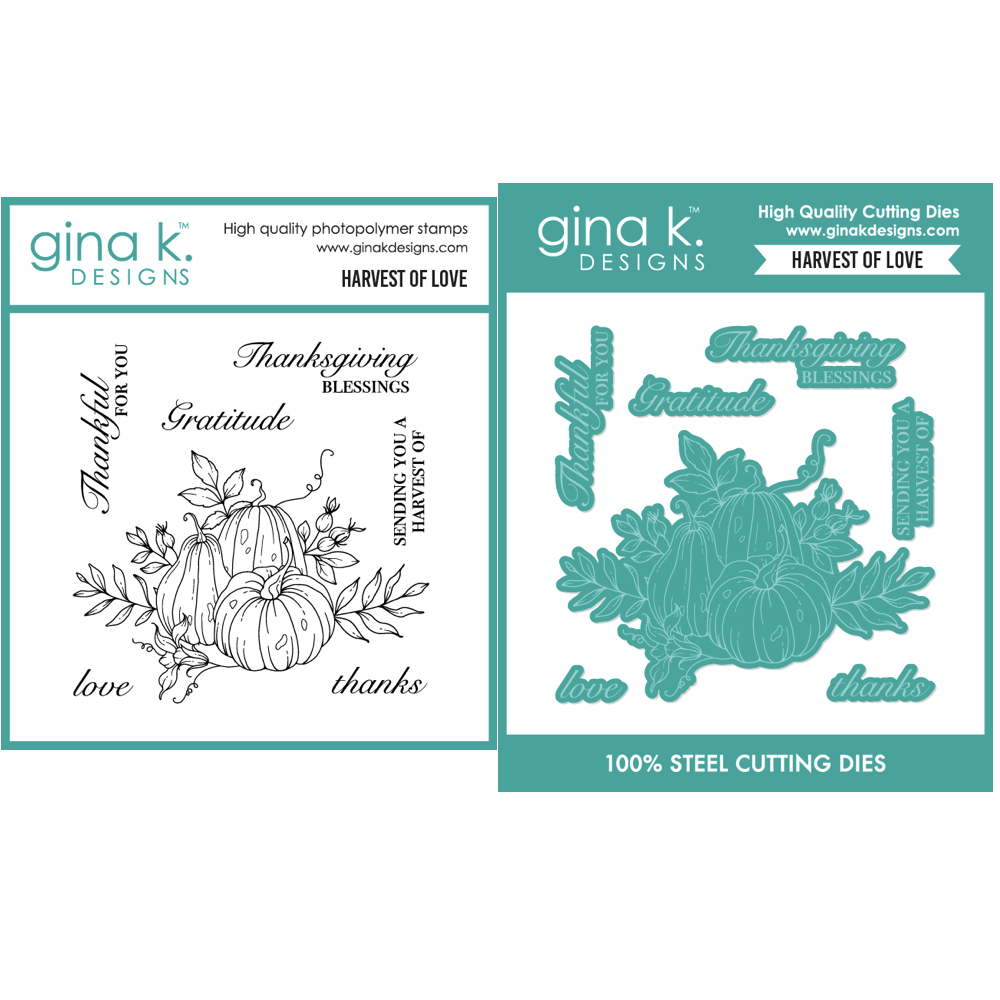 Gina K Designs Harvest of Love Stamps and Dies