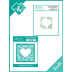 Gina K Designs Heart Frame Stencil and Die Bundle akdie0748