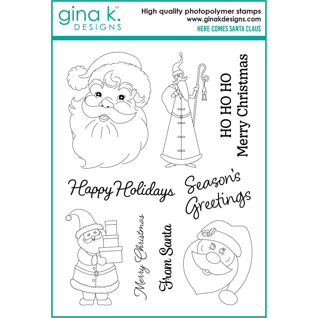 Gina K Designs Here Comes Santa Claus Clear Stamps dw30