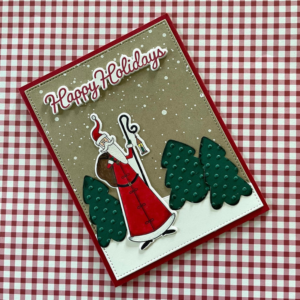 Gina K Designs Here Comes Santa Claus Clear Stamps dw30 Happy Holidays
