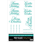 Gina K Designs Holiday Floral Greetings Poly-Glaze Foiling Sheets pgf34
