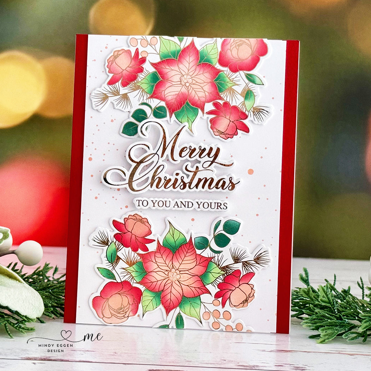 Gina K Designs Holiday Floral Stamps and Dies Bundle gkdie0458 To You and Yours