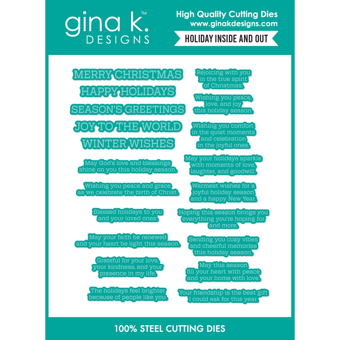 Gina K Designs Holiday Inside and Out Dies die0817