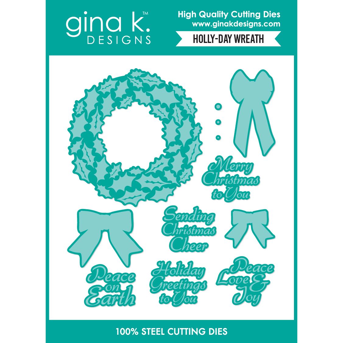 Gina K Designs Holly-Day Wreath Dies die0818