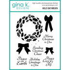 Gina K Designs Holly-Day Wreath Stamps hs82