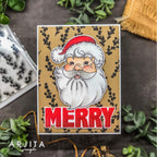 Gina K Designs Holly Background Clear Stamp as39 Merry