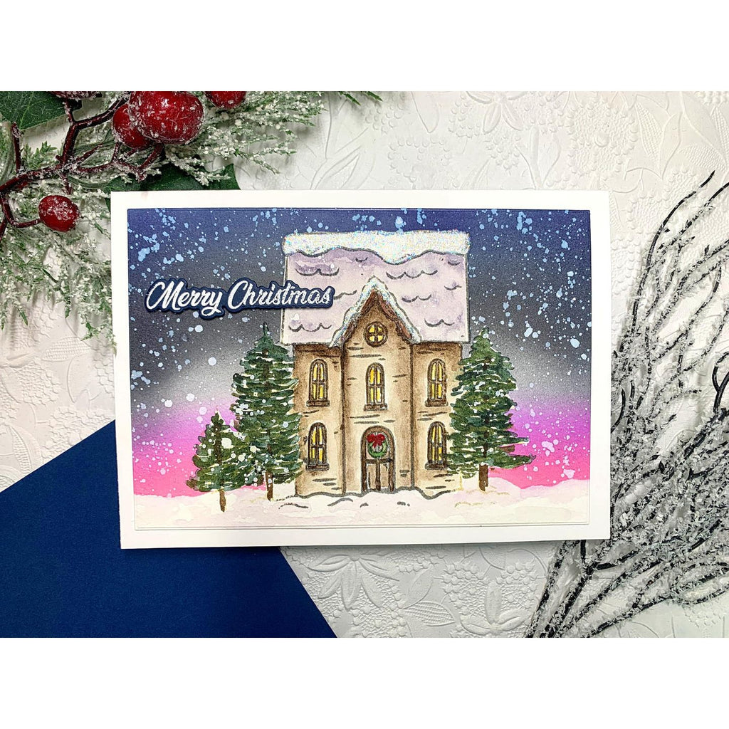 Gina K Designs Home for the Holidays Clear Stamps hs59 Merry Christmas