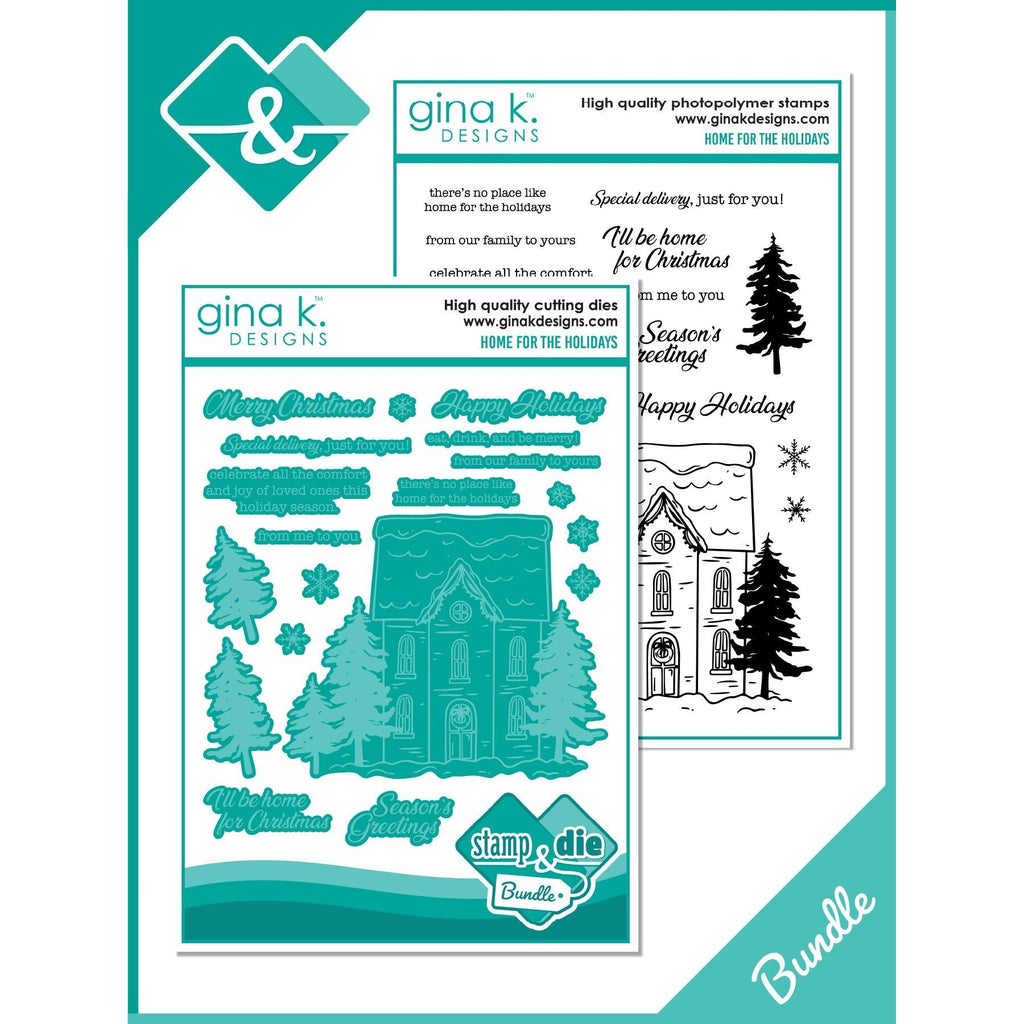 Gina K Designs Home for the Holidays Stamps and Dies Bundle hsdie0450