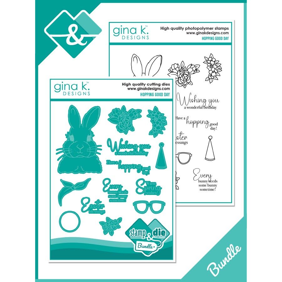 Gina K Designs Hopping Good Day Stamps and Dies Bundle asdie0498
