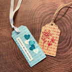 Gina K Designs I Love You Background Stamp dw44 Happy Birthday and Floral Tags