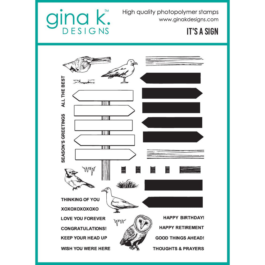 Gina K Designs It's a Sign Stamps mm154