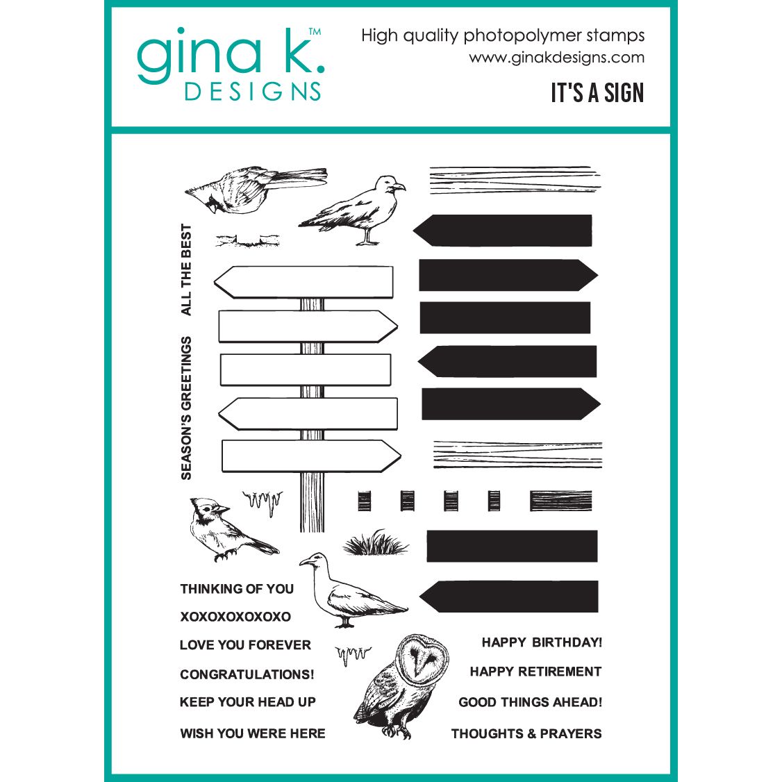 Gina K Designs It's a Sign Stamps mm154