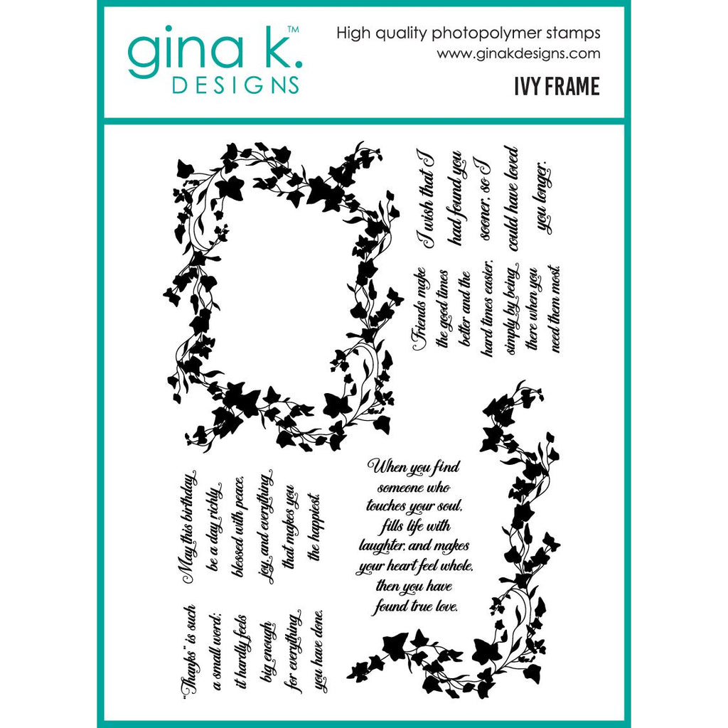 Gina K Designs Ivy Frame Stamps hs83
