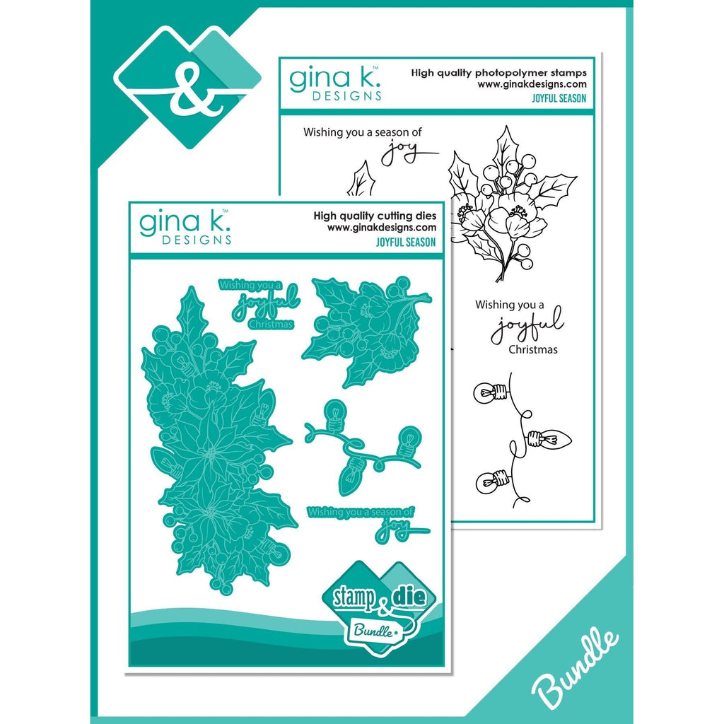 Gina K Designs Joyful Season Stamps and Dies Bundle asdie0463