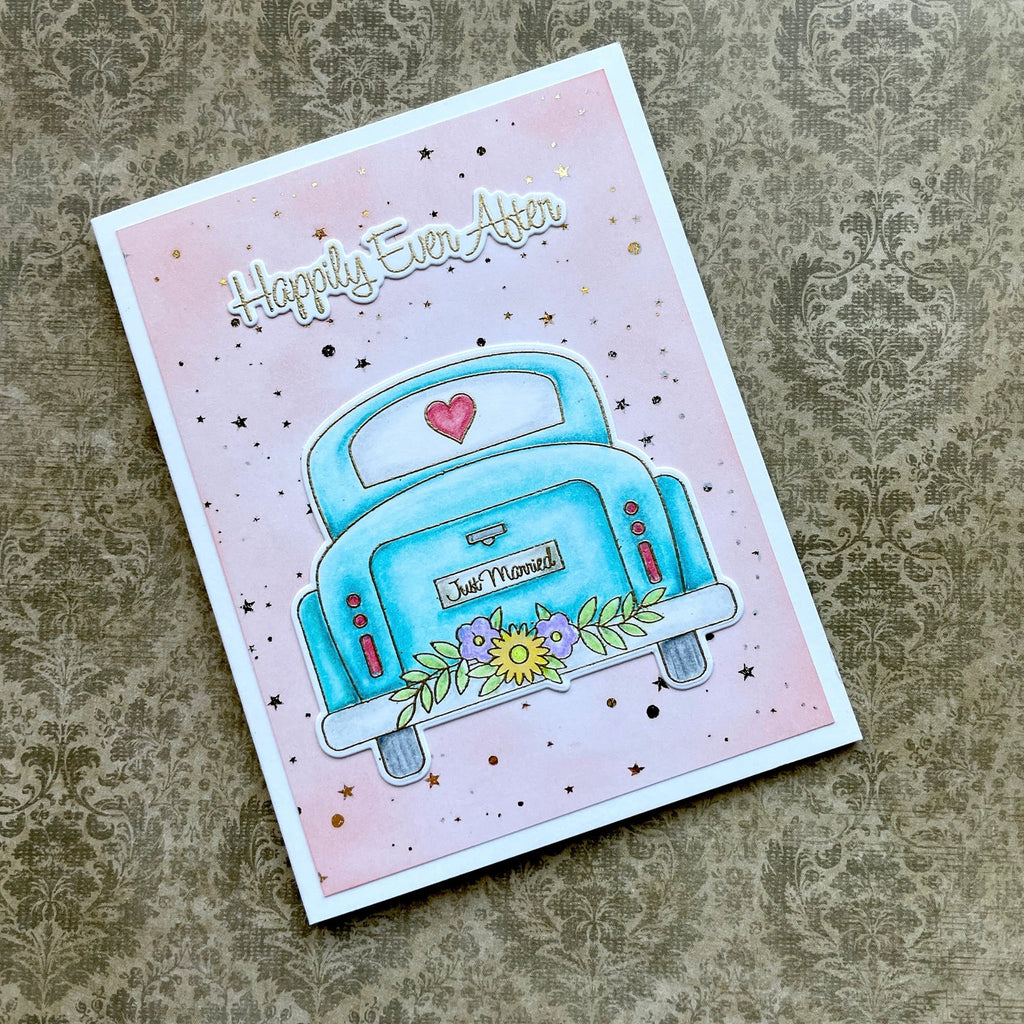 Gina K Designs Just Married Stamps and Dies Bundle dwdie0530 happily ever after