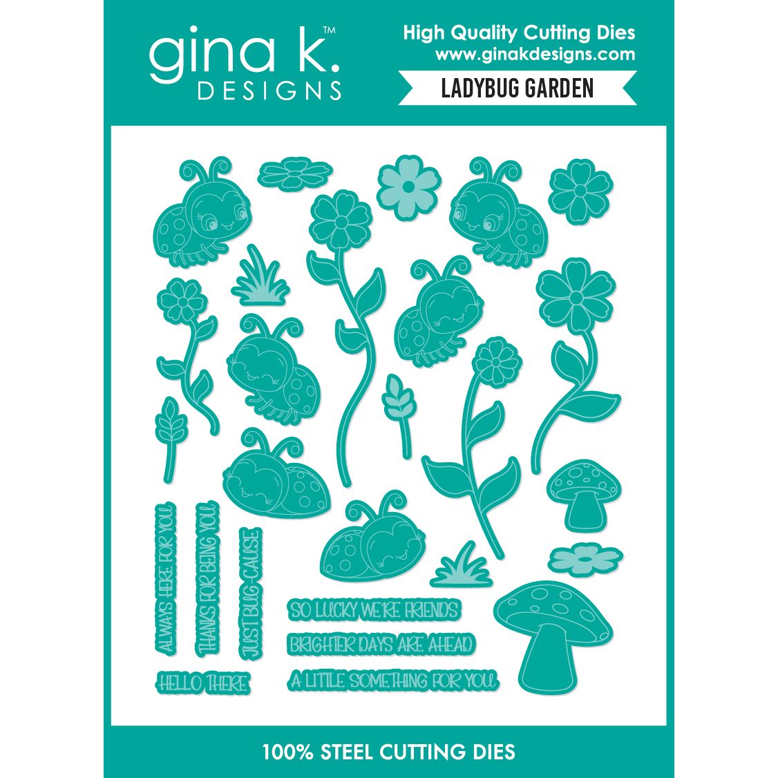 Gina K Designs Ladybug Garden Dies die0770